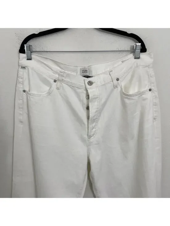 Citizens Of Humanity Annina Trouser Jeans Soft White Size 33 NWT $228msrp - Picture 13 of 14